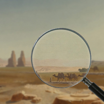 La Carovana Supera I Colossi Di Memnone Tebe 2 Jean-Léon Gérôme jlg33 quadro stampato su tela