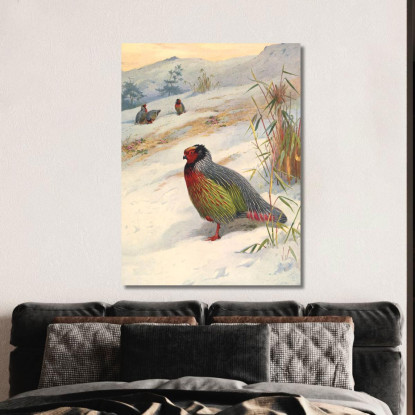 Pernice Sanguigna Di Kuser Archibald Thorburn ath60 quadro stampato su tela