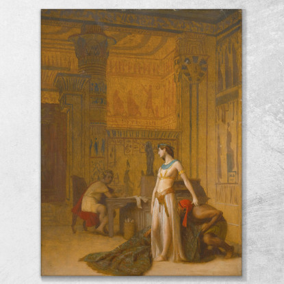 Cleopatra E Cesare Jean-Léon Gérôme jlg38 quadro stampato su tela
