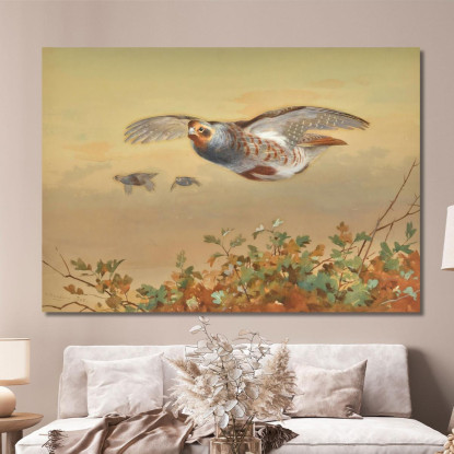 Pernice In Volo Archibald Thorburn ath74 quadro stampato su tela