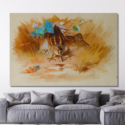 Beccaccia In Una Conca Sabbiosa Archibald Thorburn ath113 quadro stampato su tela