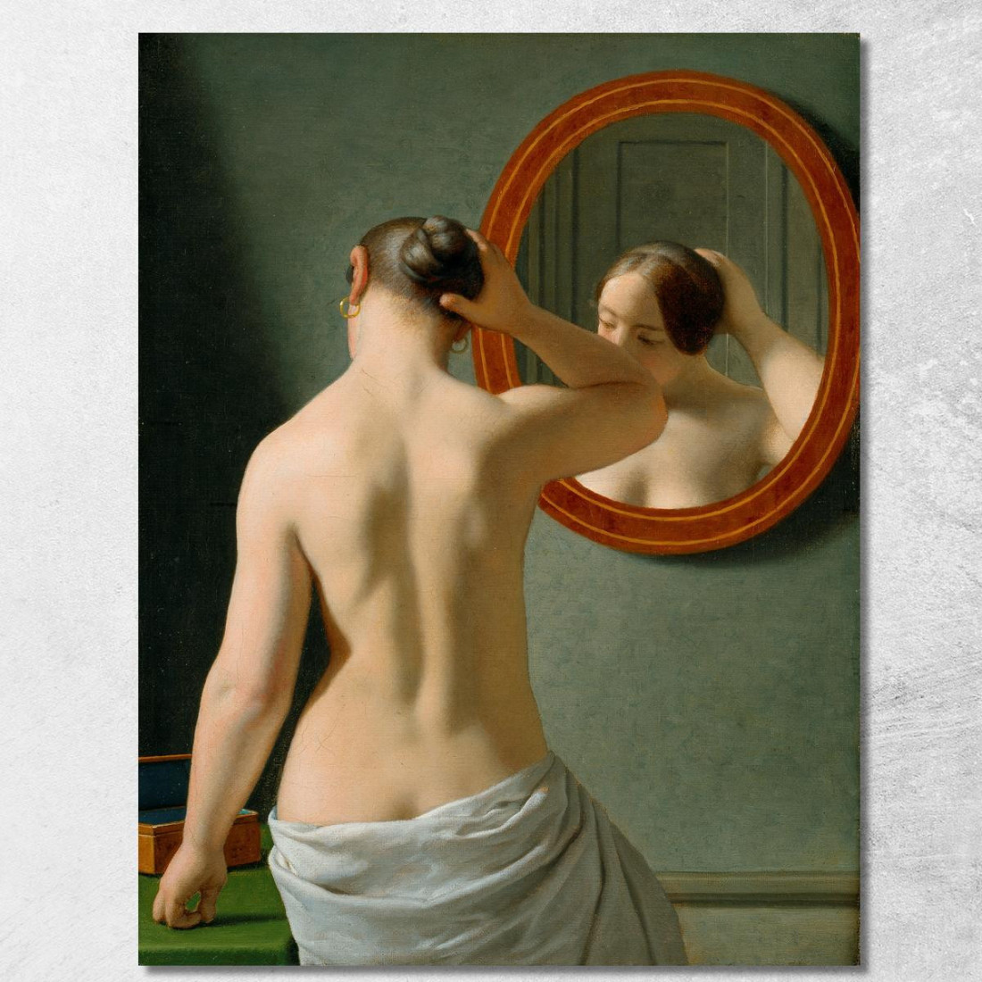 Una Donna Nuda Che Si Pettina Davanti A Uno Specchio Christoffer Wilhelm Eckersberg cwe3 quadro stampato su tela Una Donna Nuda Che Si Pettina Davanti A Uno Specchio Christoffer Wilhelm Eckersberg cwe3 quadro stampato su tela