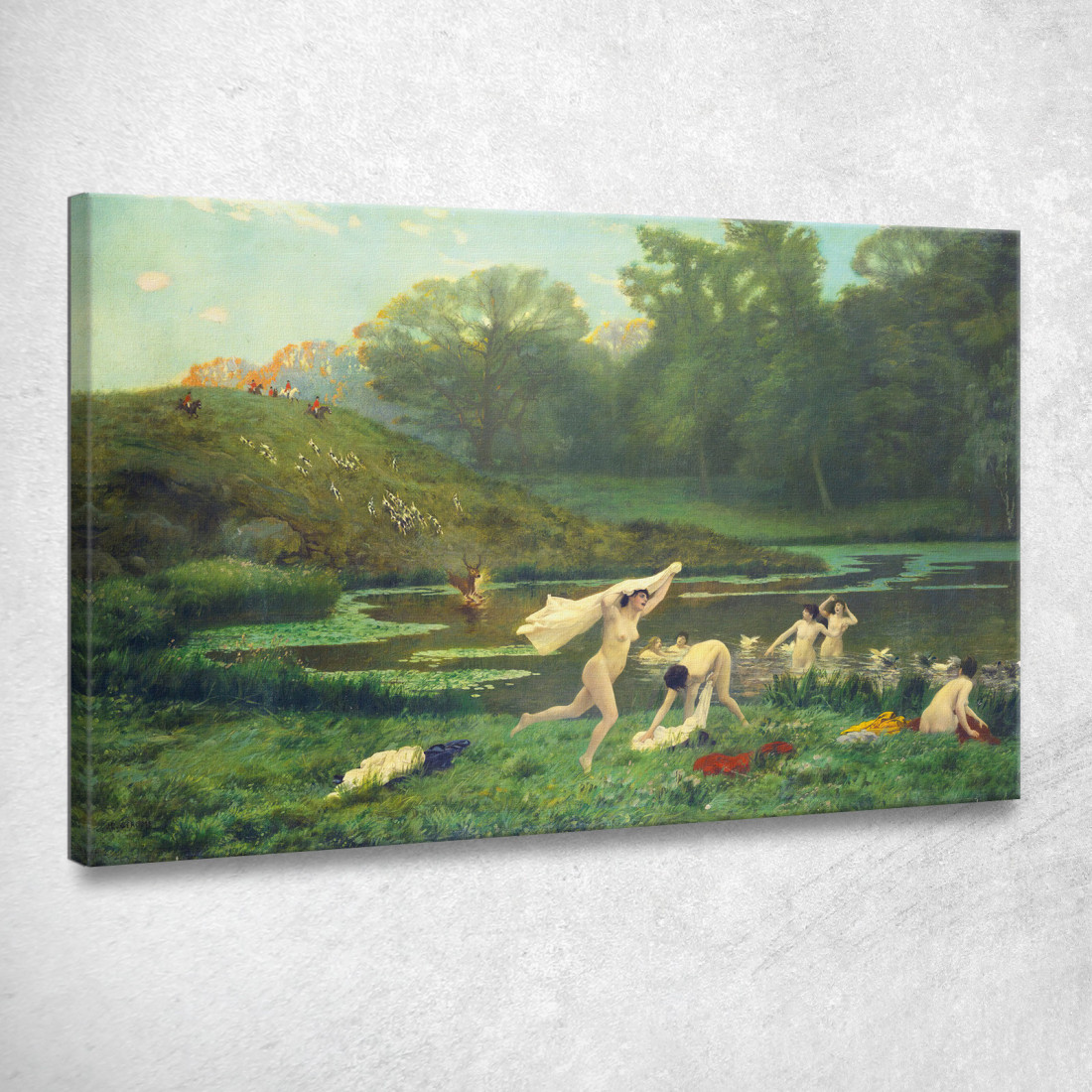 Diana E Atteone Jean-Léon Gérôme jlg44 quadro stampato su tela Diana E Atteone Jean-Léon Gérôme jlg44 quadro stampato su tela