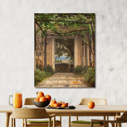Un Pergolato In Italia Christoffer Wilhelm Eckersberg cwe4 quadro stampato su tela