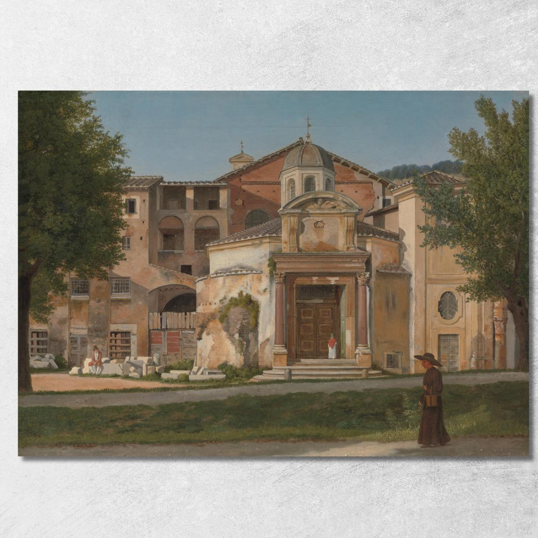 Una Sezione Della Via Sacra A Roma: La Chiesa Dei Santi Cosma E Damiano Christoffer Wilhelm Eckersberg cwe6 quadro stampato su Una Sezione Della Via Sacra A Roma: La Chiesa Dei Santi Cosma E Damiano Christoffer Wilhelm Eckersberg cwe6 quadro stampato su