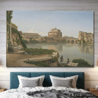 Una Vista Attraverso Tre Archi Del Terzo Piano Del Colosseo Christoffer Wilhelm Eckersberg cwe8 quadro stampato su tela