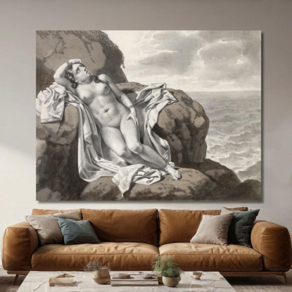 Andromeda Incatenata A Una Roccia Christoffer Wilhelm Eckersberg cwe15 quadro stampato su tela