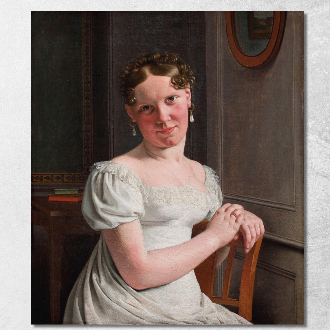 Julie Eckersberg Nata Juel Seconda Moglie Dell'Artista Christoffer Wilhelm Eckersberg cwe30 quadro stampato su tela Julie Eckersberg Nata Juel Seconda Moglie Dell'Artista Christoffer Wilhelm Eckersberg cwe30 quadro stampato su tela