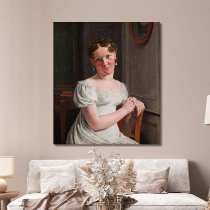 Julie Eckersberg Nata Juel Seconda Moglie Dell'Artista Christoffer Wilhelm Eckersberg cwe30 quadro stampato su tela