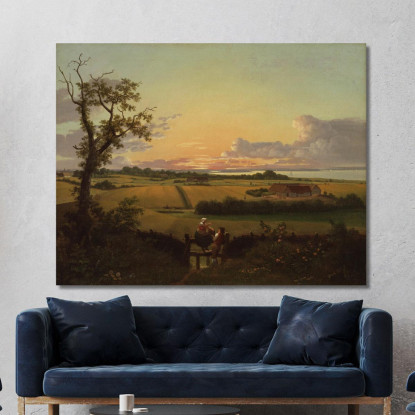 Paesaggio Con Uno Stile. L'Isola Di Møn Christoffer Wilhelm Eckersberg cwe33 quadro stampato su tela