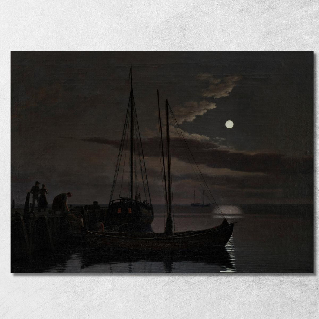 Quadro Al Chiaro Di Luna Christoffer Wilhelm Eckersberg cwe39 quadro stampato su tela Quadro Al Chiaro Di Luna Christoffer Wilhelm Eckersberg cwe39 quadro stampato su tela