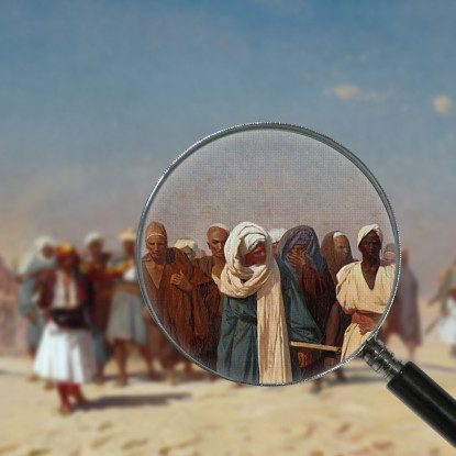 Reclute Egiziane Che Attraversano Il Deserto Jean-Léon Gérôme jlg48 quadro stampato su tela