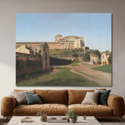 Porta Angelica E Parte Del Vaticano Christoffer Wilhelm Eckersberg cwe43 quadro stampato su tela