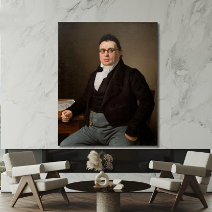 Ritratto Del Mercante Joseph Raphael Christoffer Wilhelm Eckersberg cwe49 quadro stampato su tela