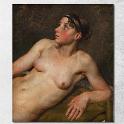 Nudo Femminile Reclinato Christoffer Wilhelm Eckersberg cwe55 quadro stampato su tela