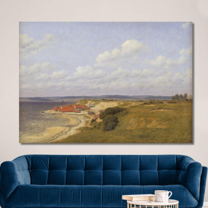 Fabbrica Di Mattoni Di Renbjærg Presso Il Fiordo Di Flensburg Christoffer Wilhelm Eckersberg cwe56 quadro stampato su tela