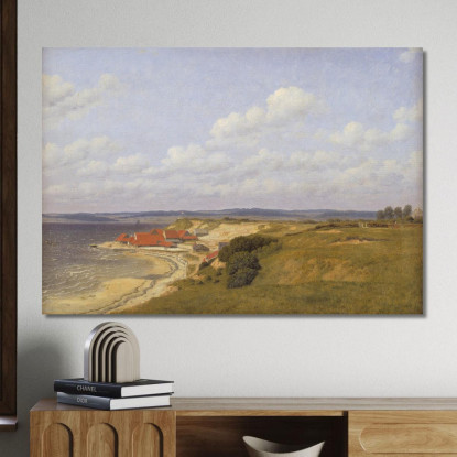 Fabbrica Di Mattoni Di Renbjærg Presso Il Fiordo Di Flensburg Christoffer Wilhelm Eckersberg cwe56 quadro stampato su tela