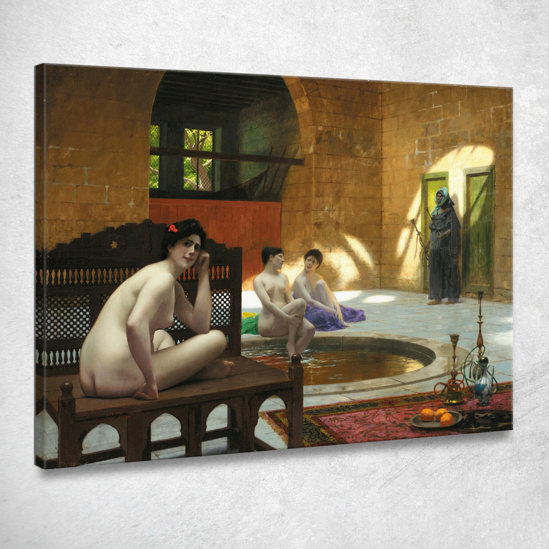 Donne Al Bagno Jean-Léon Gérôme jlg52 quadro stampato su tela Donne Al Bagno Jean-Léon Gérôme jlg52 quadro stampato su tela