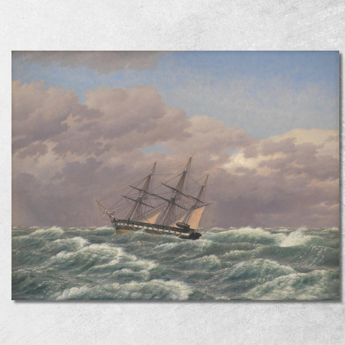 La Corvetta Galathea In Una Tempesta Nel Mare Del Nord Christoffer Wilhelm Eckersberg cwe73 quadro stampato su tela La Corvetta Galathea In Una Tempesta Nel Mare Del Nord Christoffer Wilhelm Eckersberg cwe73 quadro stampato su tela