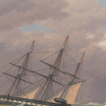 La Corvetta Galathea In Una Tempesta Nel Mare Del Nord Christoffer Wilhelm Eckersberg cwe73 quadro stampato su tela