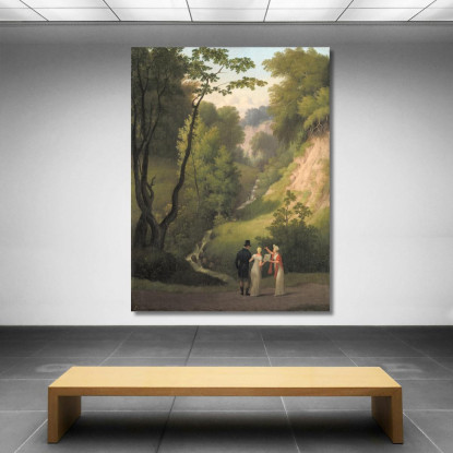 La Spaccatura Del Diavolo Presso Il Maniero Di Liselund Sull'Isola Di Møn Christoffer Wilhelm Eckersberg cwe75 quadro stampato