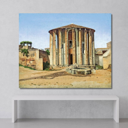 Tempio Di Vesta A Roma Christoffer Wilhelm Eckersberg cwe88 quadro stampato su tela