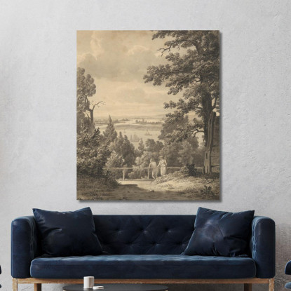 Veduta Da Altona Con Vista Sull'Elba Christoffer Wilhelm Eckersberg cwe89 quadro stampato su tela