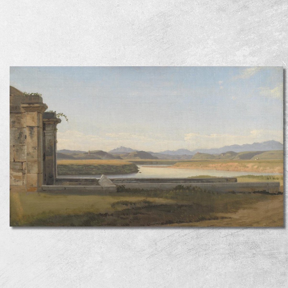 Veduta Dalla Fontana Acetosa Roma Christoffer Wilhelm Eckersberg cwe90 quadro stampato su tela Veduta Dalla Fontana Acetosa Roma Christoffer Wilhelm Eckersberg cwe90 quadro stampato su tela