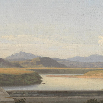 Veduta Dalla Fontana Acetosa Roma Christoffer Wilhelm Eckersberg cwe90 quadro stampato su tela