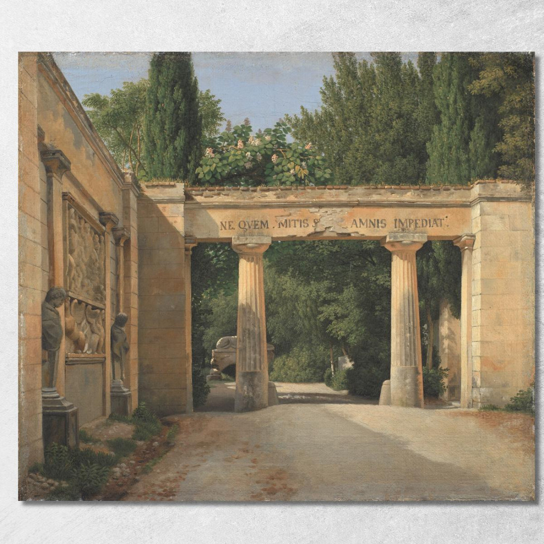 Veduta Del Giardino Di Villa Borghese A Roma Christoffer Wilhelm Eckersberg cwe96 quadro stampato su tela