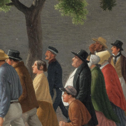 Veduta Attraverso Una Porta Verso Figure In Movimento Christoffer Wilhelm Eckersberg cwe101 quadro stampato su tela