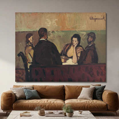 Giocatori Di Carte Cyprián Majerník cmj11 quadro stampato su tela
