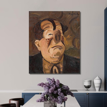 Clown Che Piange Cyprián Majerník cmj19 quadro stampato su tela
