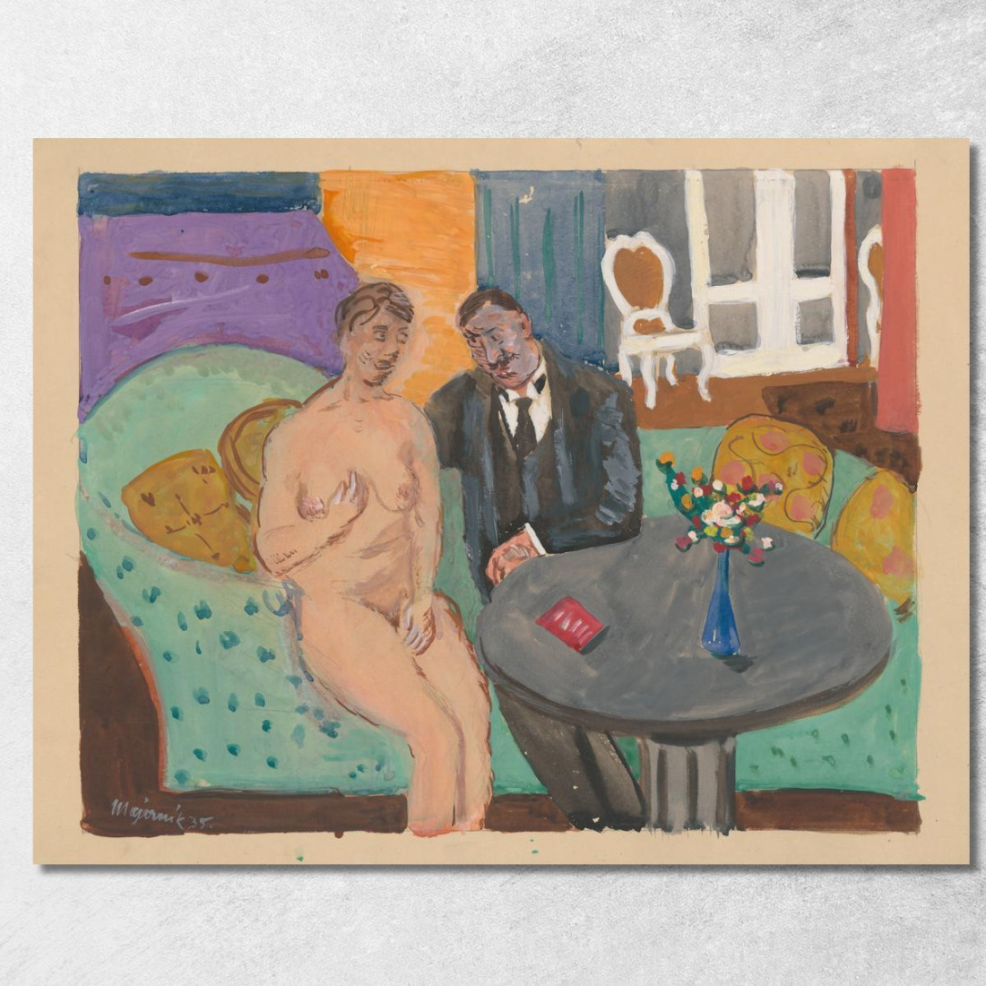 Su Un Divano Cyprián Majerník cmj48 quadro stampato su tela Su Un Divano Cyprián Majerník cmj48 quadro stampato su tela