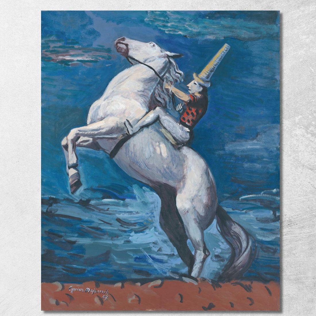 Cavaliere Sulla Riva Del Mare Cyprián Majerník cmj66 quadro stampato su tela Cavaliere Sulla Riva Del Mare Cyprián Majerník cmj66 quadro stampato su tela