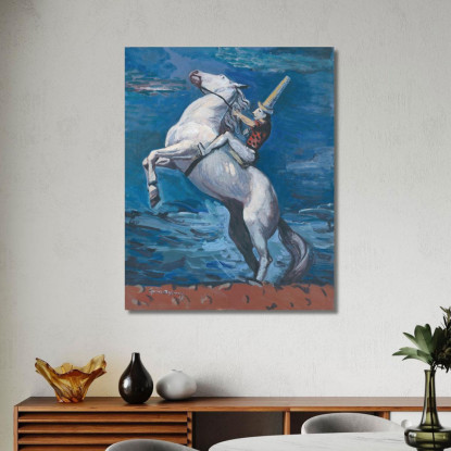 Cavaliere Sulla Riva Del Mare Cyprián Majerník cmj66 quadro stampato su tela