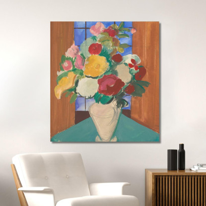 Studio Per Il Dipinto Motivo Spagnolo - Natura Morta Floreale Sul Retro Cyprián Majerník cmj78 quadro stampato su tela