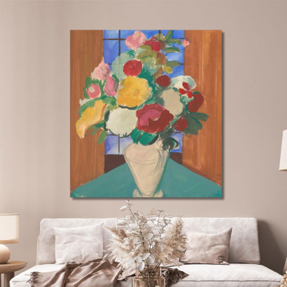 Studio Per Il Dipinto Motivo Spagnolo - Natura Morta Floreale Sul Retro Cyprián Majerník cmj78 quadro stampato su tela