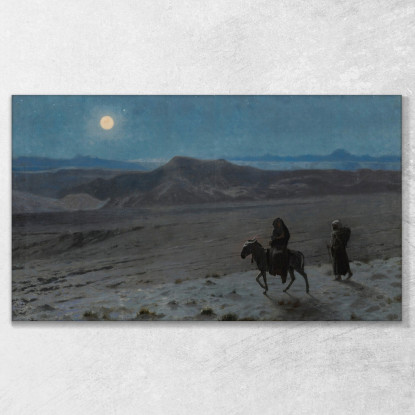 La Fuga In Egitto Di Notte Jean-Léon Gérôme jlg67 quadro stampato su tela