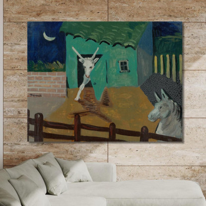 Cortile Cyprián Majerník cmj97 quadro stampato su tela