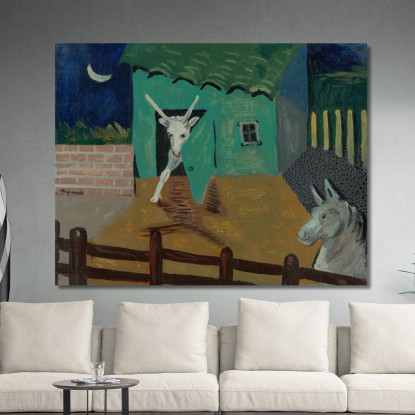 Cortile Cyprián Majerník cmj97 quadro stampato su tela