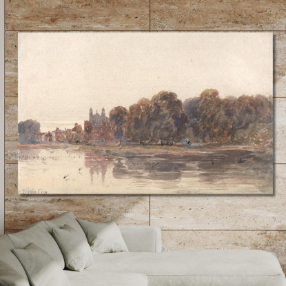 Eton Dal Tamigi David Cox dcx14 quadro stampato su tela