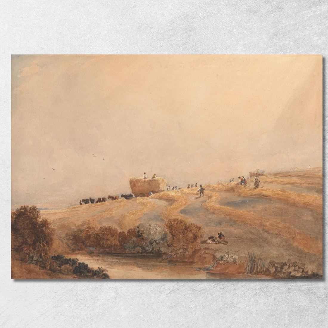Fienagione David Cox dcx23 quadro stampato su tela Fienagione David Cox dcx23 quadro stampato su tela