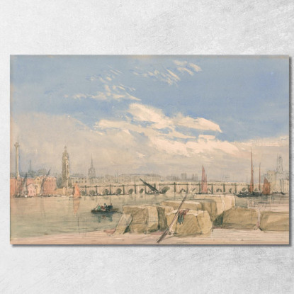 Ponte Di Londra David Cox dcx31 quadro stampato su tela