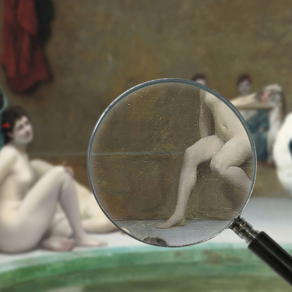 Le Marabout Nel Bagno Dell'Harem Jean-Léon Gérôme jlg73 quadro stampato su tela