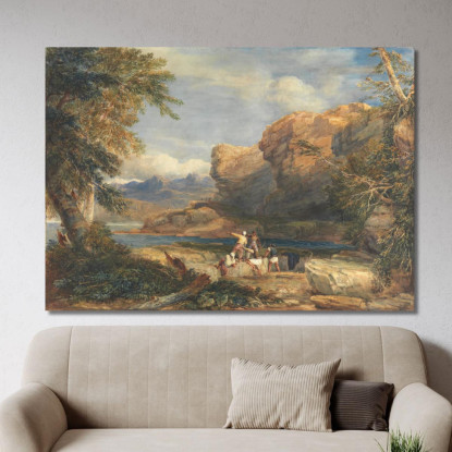 Isola Del Pirata David Cox dcx40 quadro stampato su tela