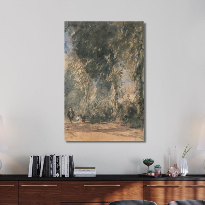 I Cancelli Dell'Abbazia Guardando Verso Greenfield House David Cox dcx43 quadro stampato su tela