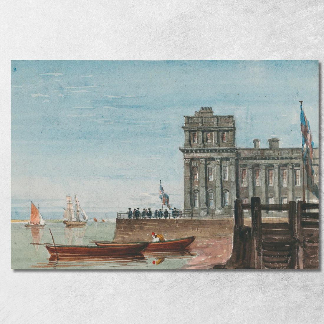 La Vecchia Dogana Di Greenwich David Cox dcx45 quadro stampato su tela La Vecchia Dogana Di Greenwich David Cox dcx45 quadro stampato su tela