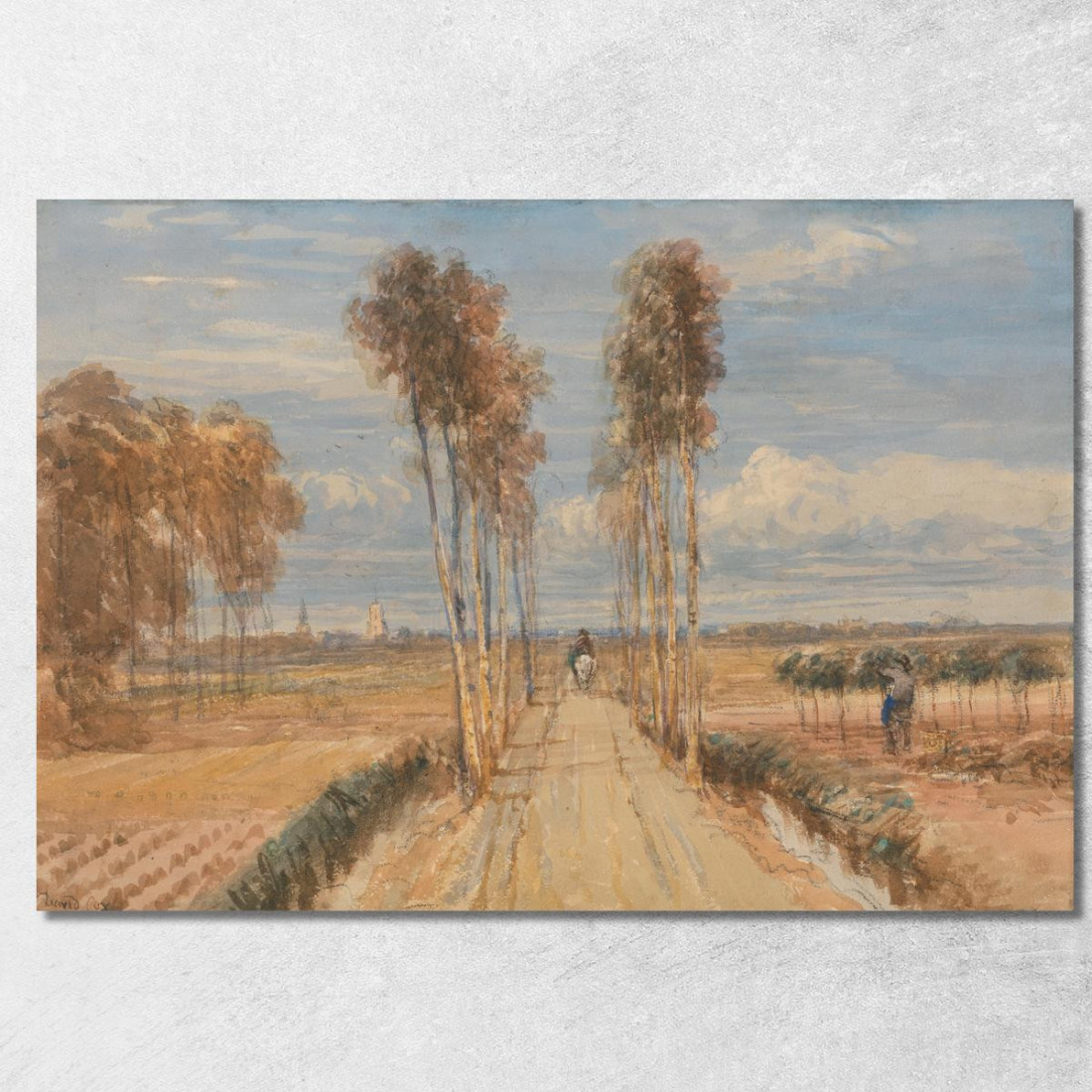 Il Viale Dei Pioppi Dopo Hobbema David Cox dcx47 quadro stampato su tela Il Viale Dei Pioppi Dopo Hobbema David Cox dcx47 quadro stampato su tela