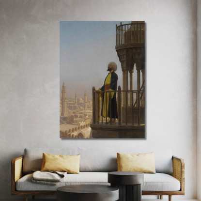 Le Muezzin Jean-Léon Gérôme jlg75 quadro stampato su tela